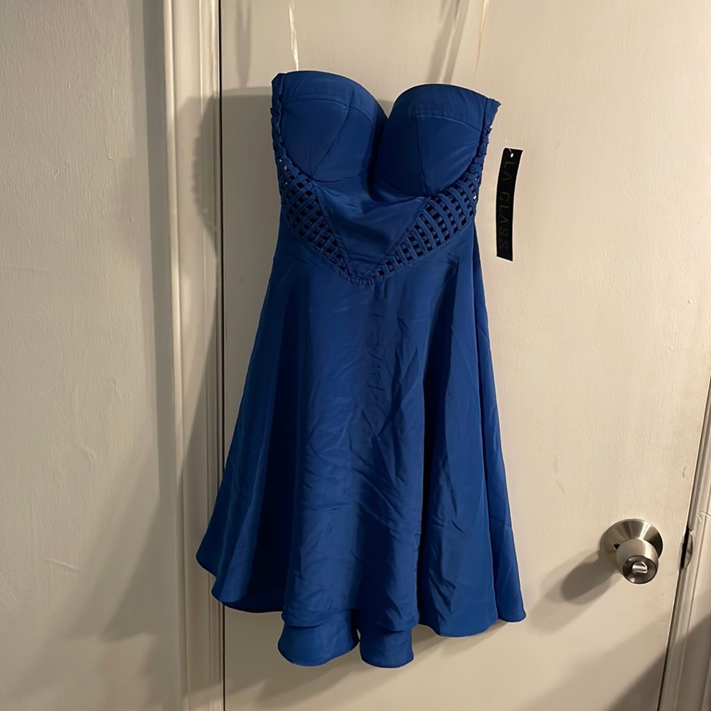 Strapless fit and flare dress